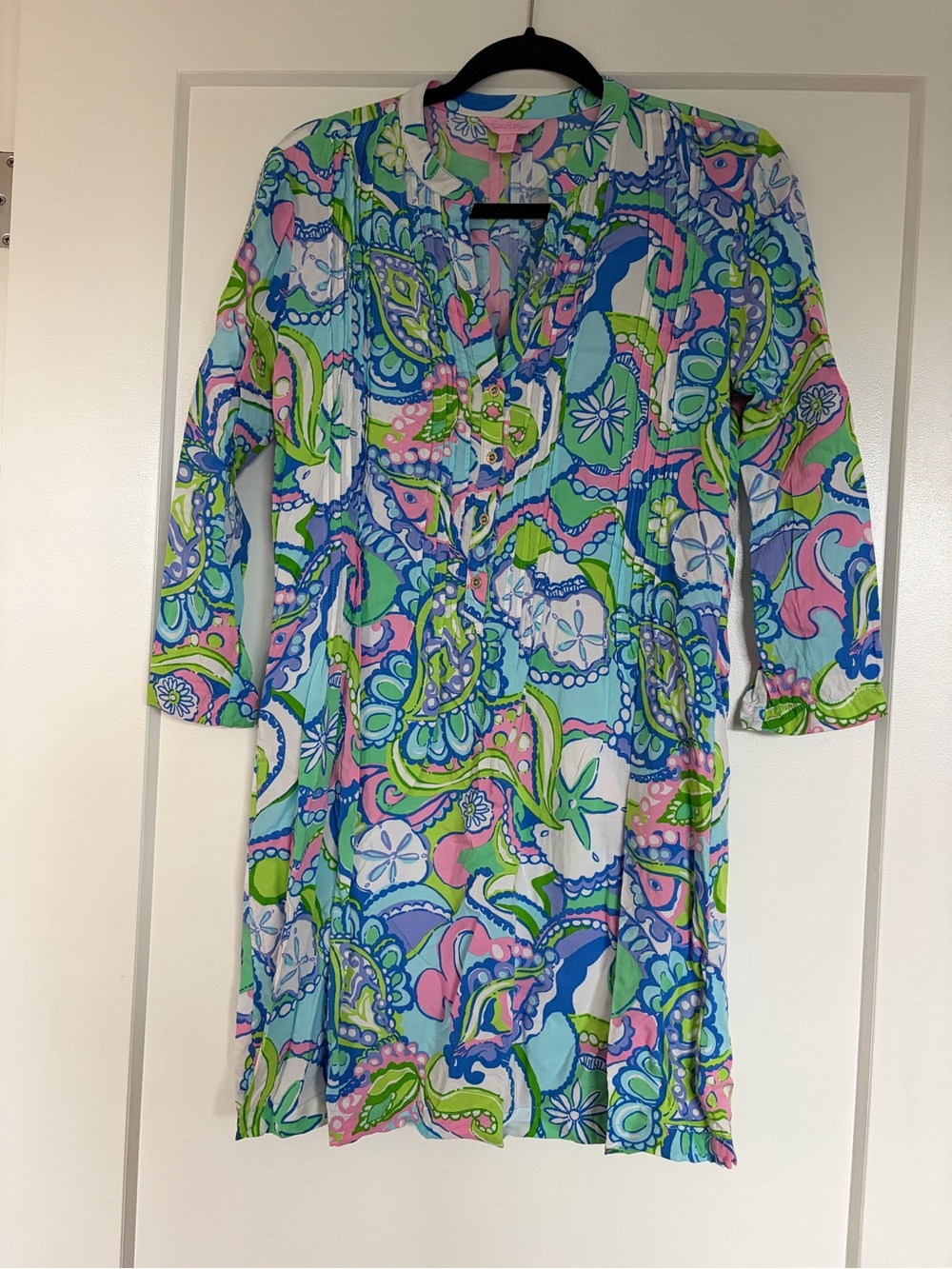 Lily Pulitzer S Blue & Pink Paisley Tunic Dress